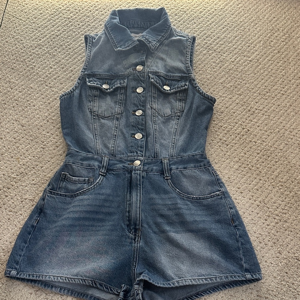 Forever 21 Blue Denim One Piece